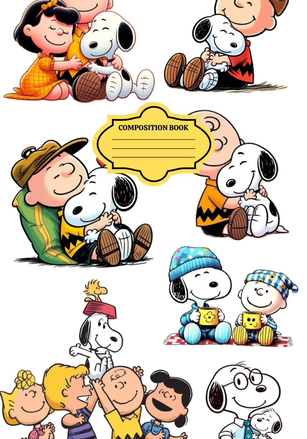 Snoopy & Friends   Composition Notebook & Stickers