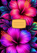 Tropical Flower Stickers for Notebook