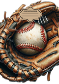 Baseball & Mitt Notebook Sticker Cover