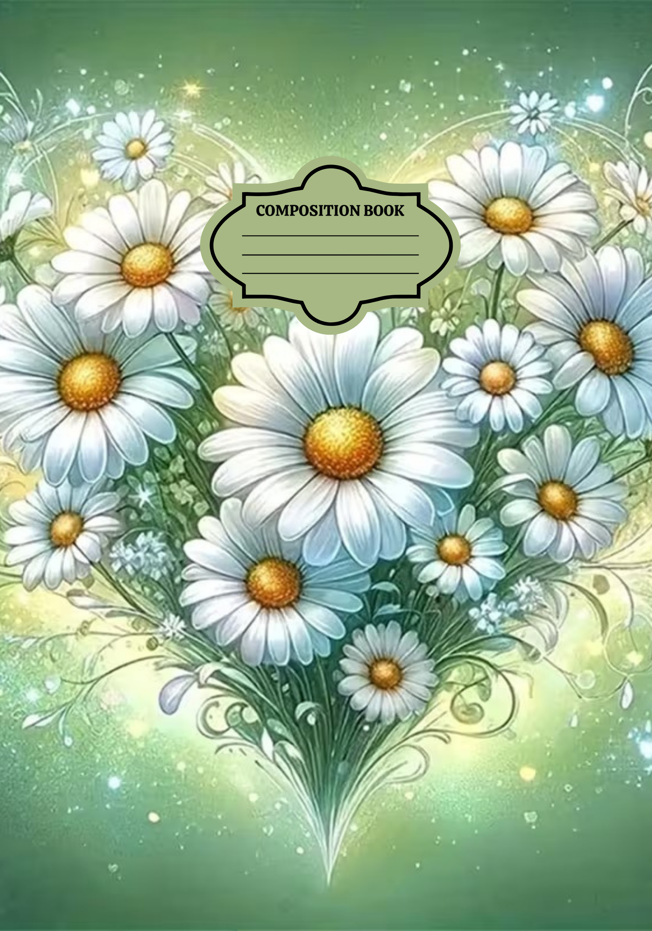 Daisy Heart  Stickers for Notebook