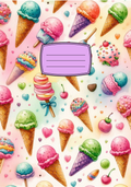 Ice Cream Cones Stickers for Notebook