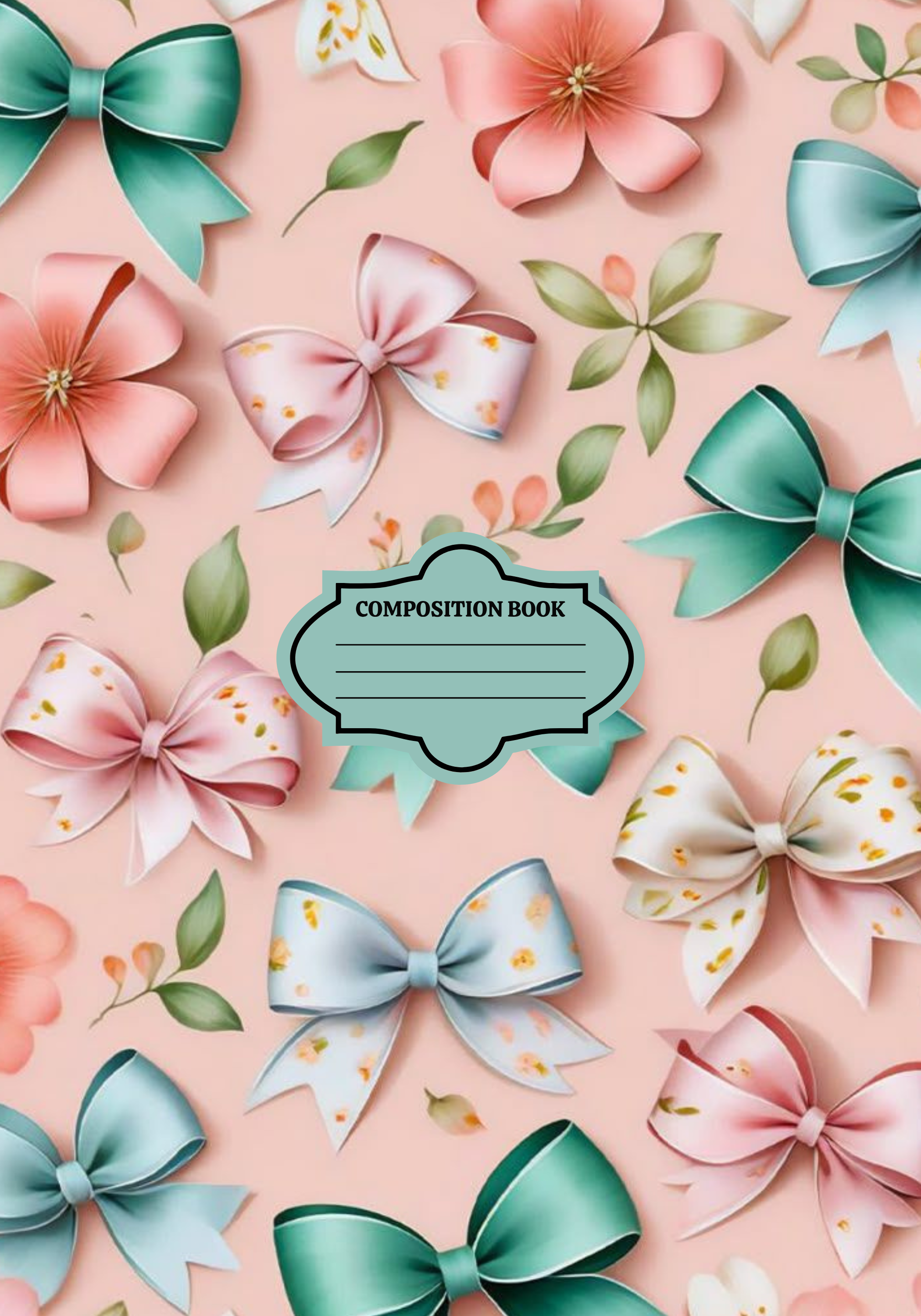 Little Bows  Composition Notebook & Stickers