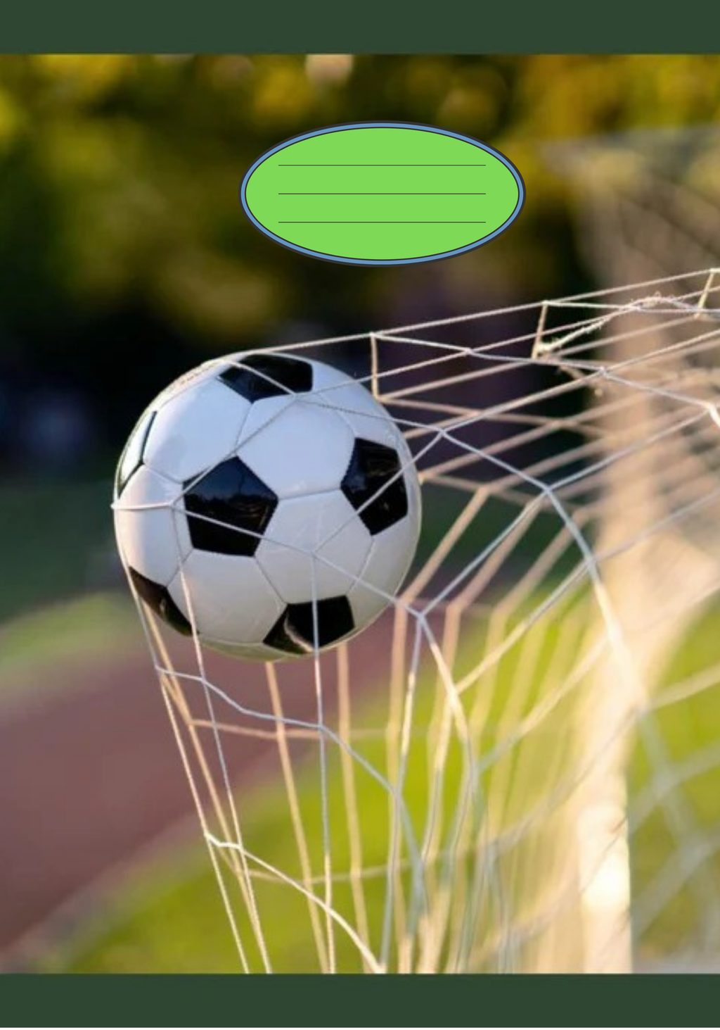 Soccer goal in net Notebook Sticker Cover
