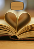 Heart Book Page Stickers for Notebook