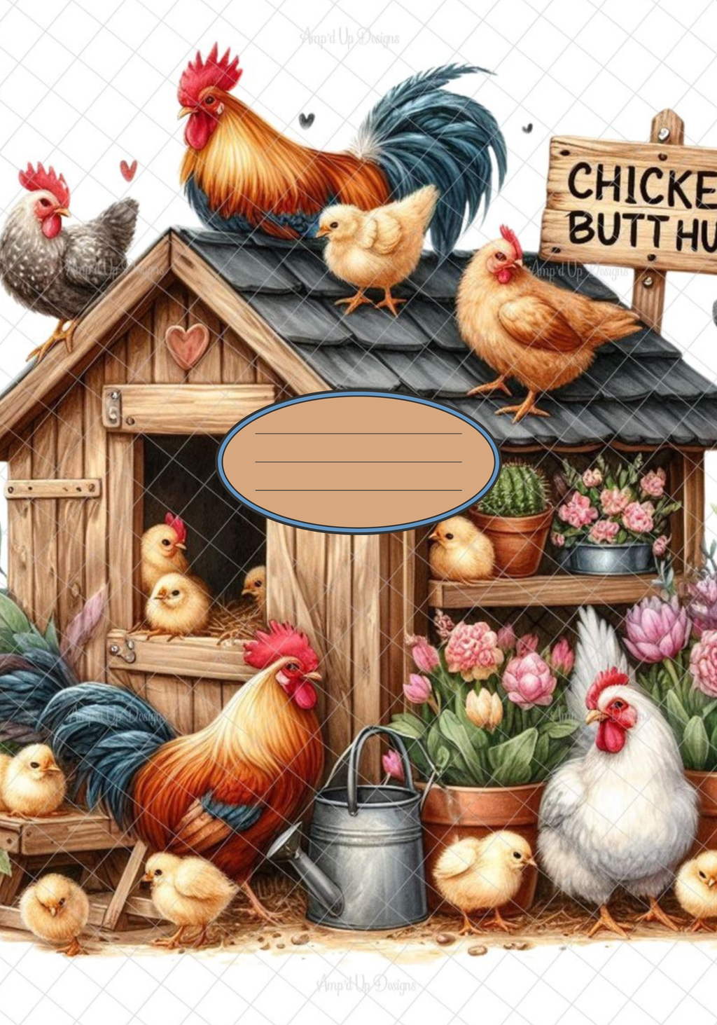 Chicken Coop Stickers for Notebook