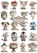 Multip Cute Funny Animal  Stickers for Notebook