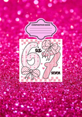 6 7 Pink Stickers for Notebook