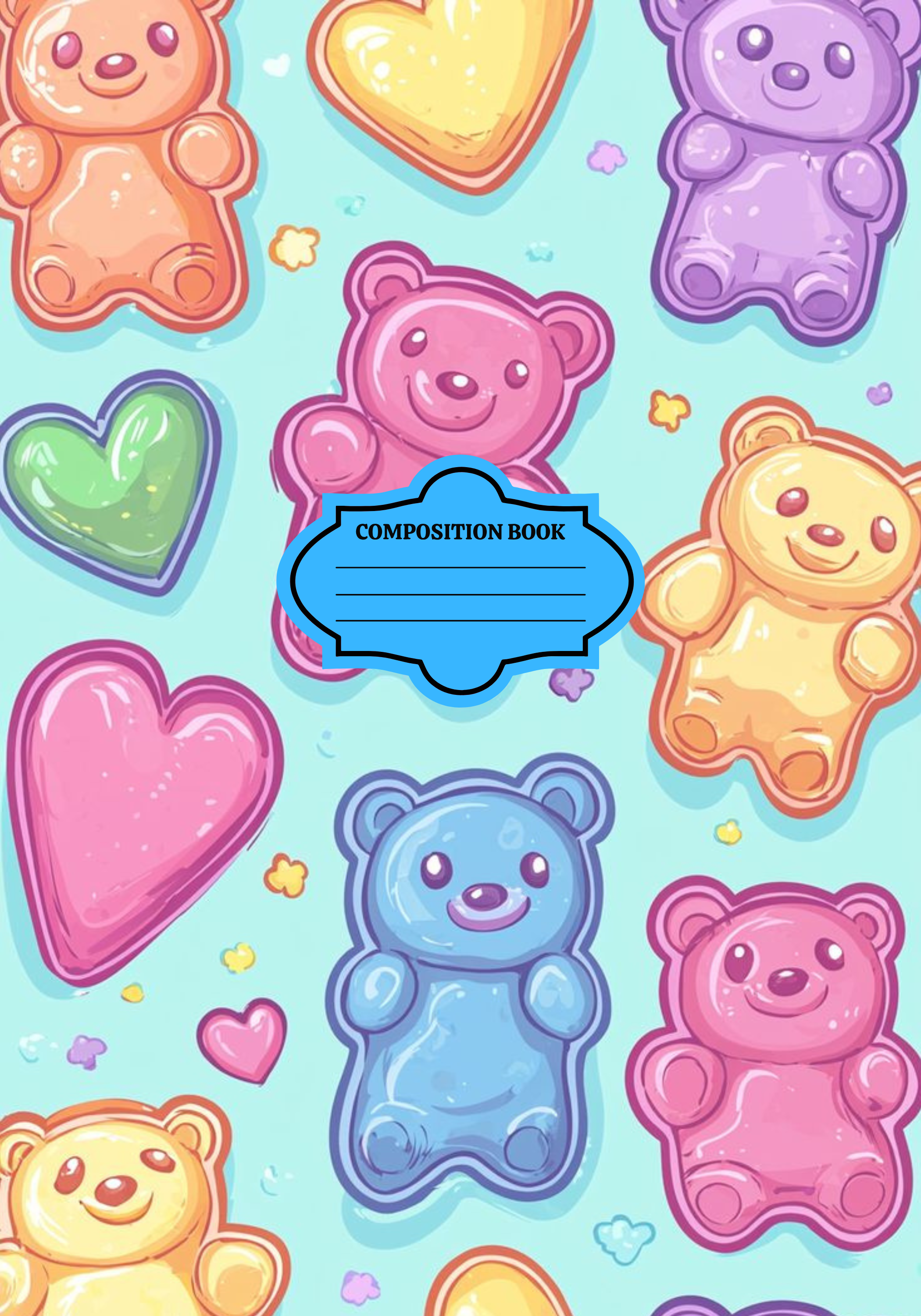 Gummy Bears &  Hearts  Stickers for Notebook