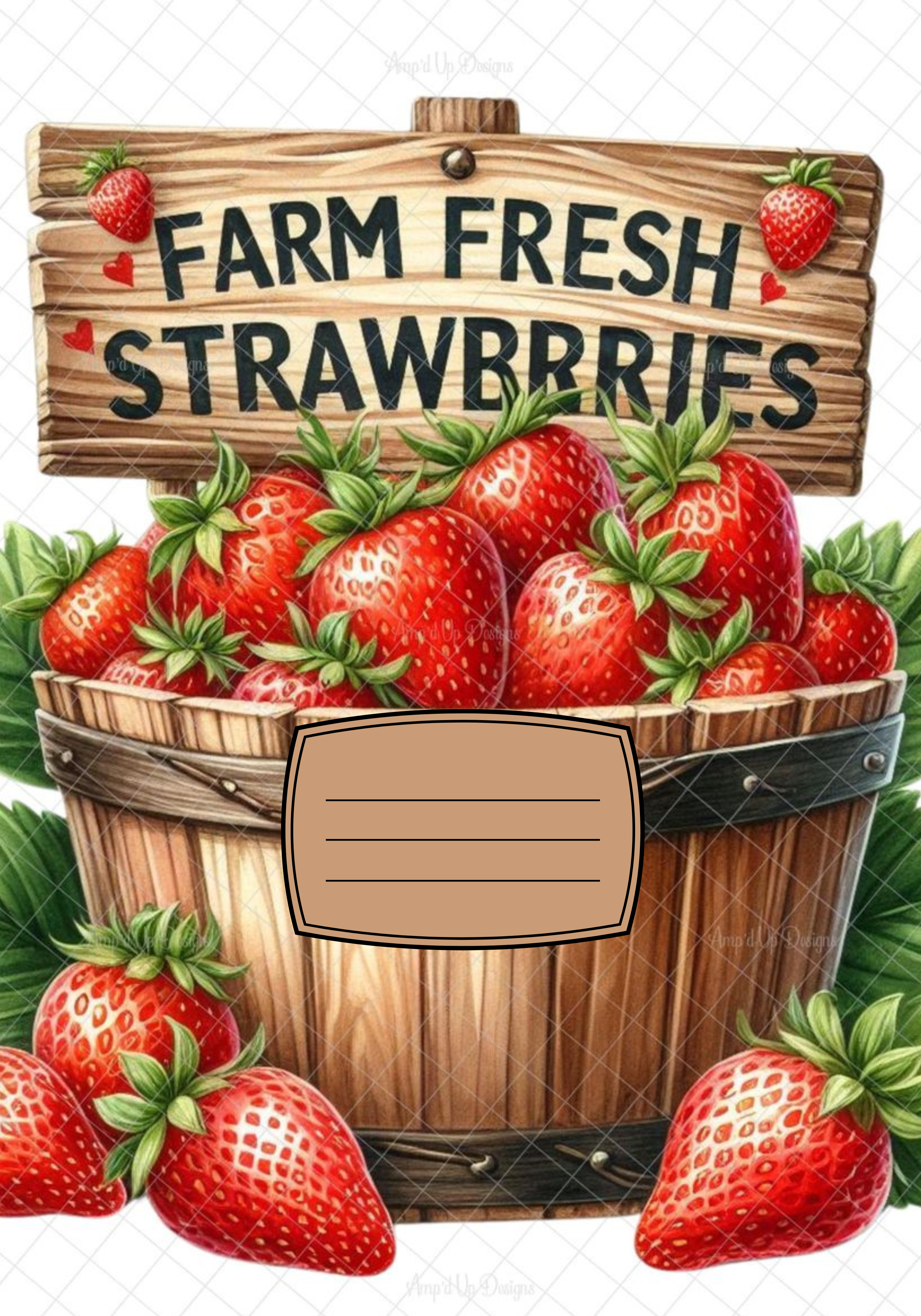 Farm fresh Strawberries Notebook Sticker Covers