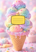 Composition Notebook Cover | Ice Cream Cone Composition Notebook – Cute School Supplies (Notebook Included) | Cute School Supplies