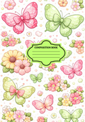 Butterflies & Flowers  Composition Notebook & Stickers