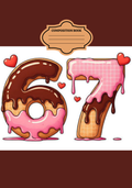 6 7 Donut Stickers for Notebook