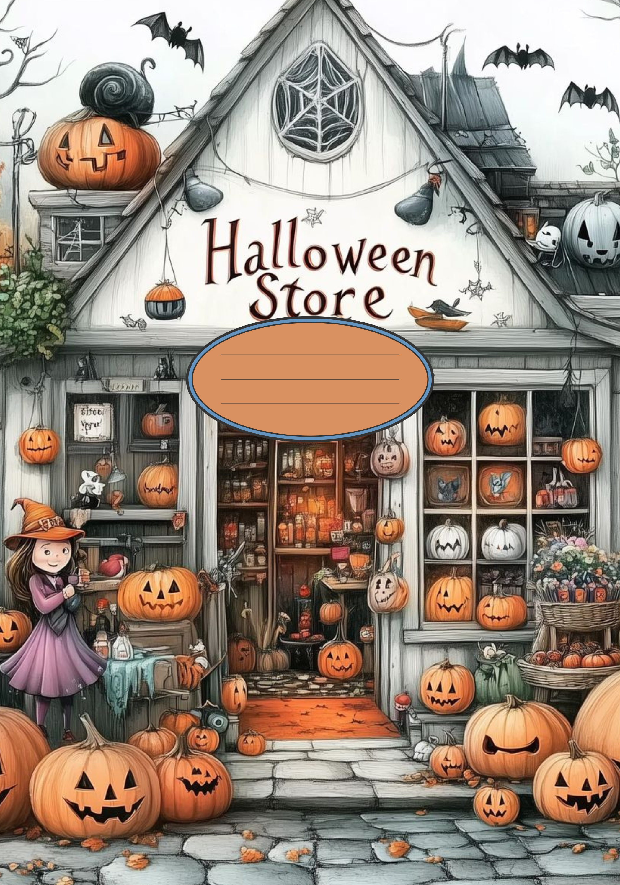 Halloween Store Stickers for Notebook