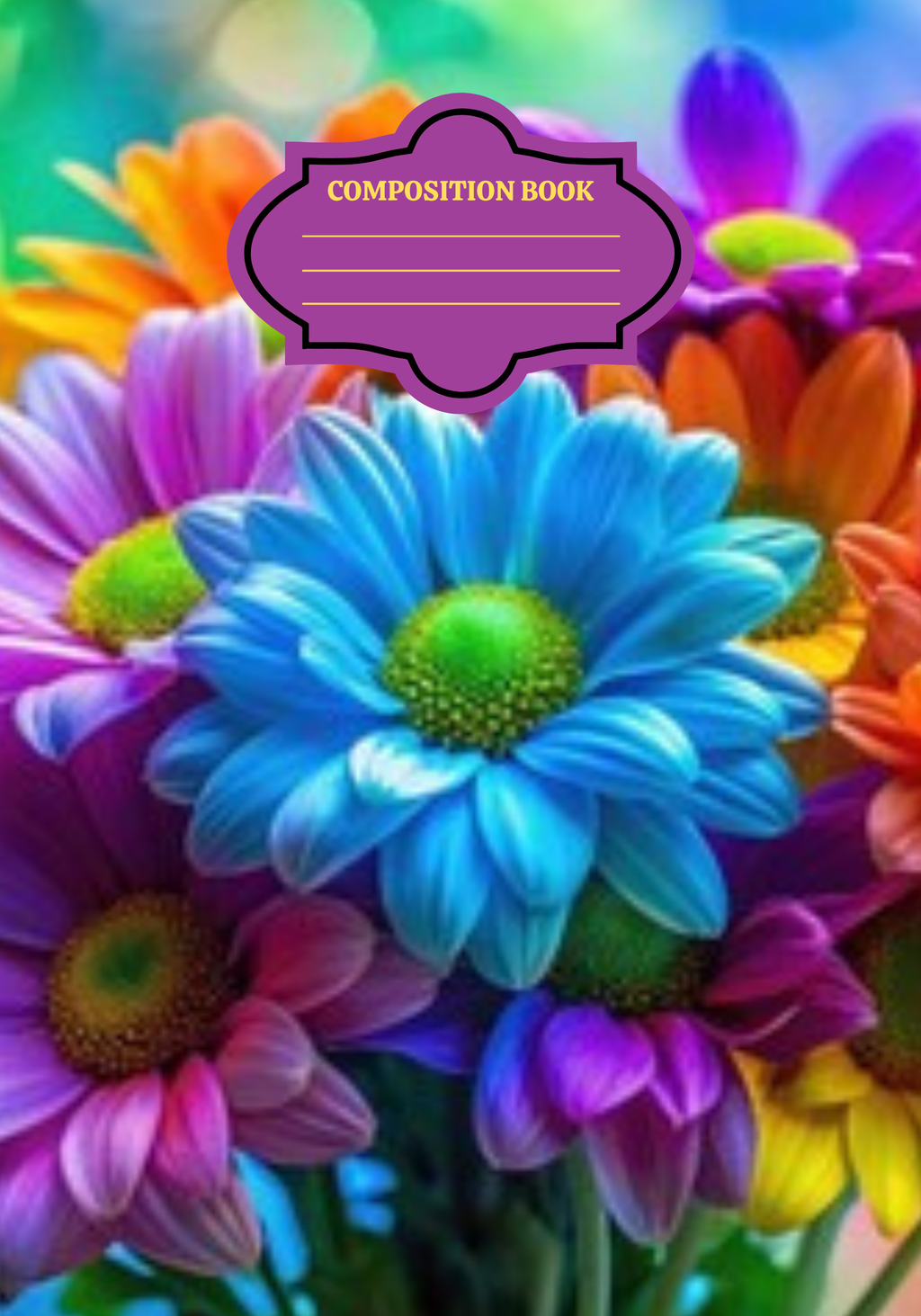 Composition Notebook  MULTI COLOR DAISY