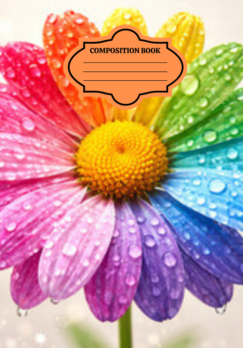 Rainbow Daisy Stickers for Notebook