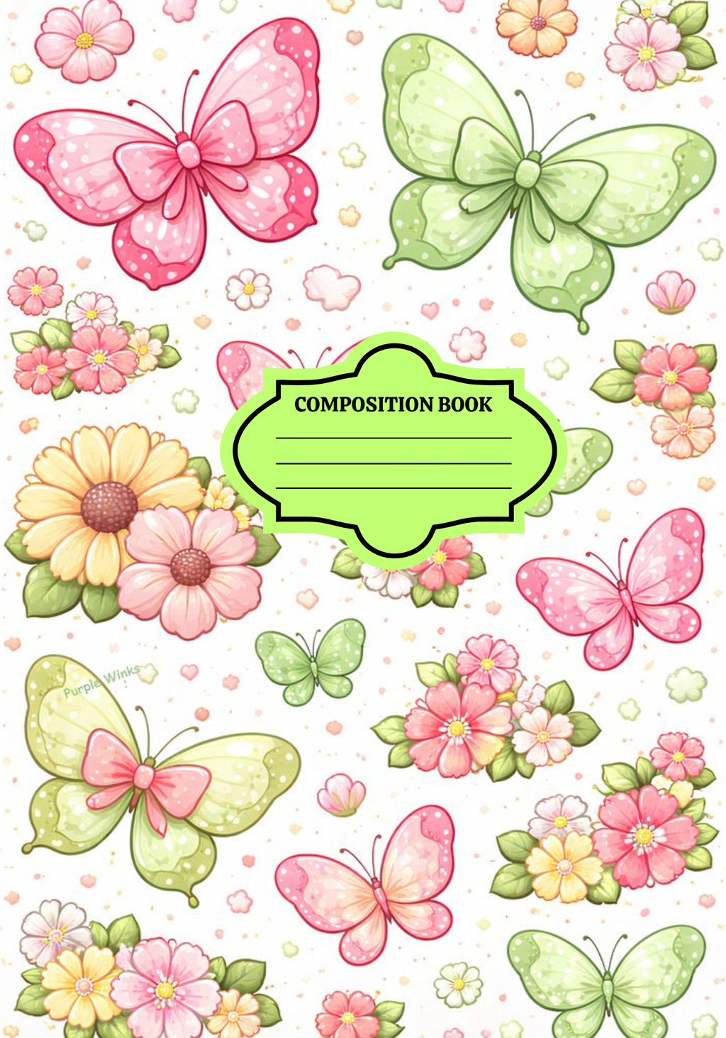 Butterflies & Flowers Stickers for Notebook