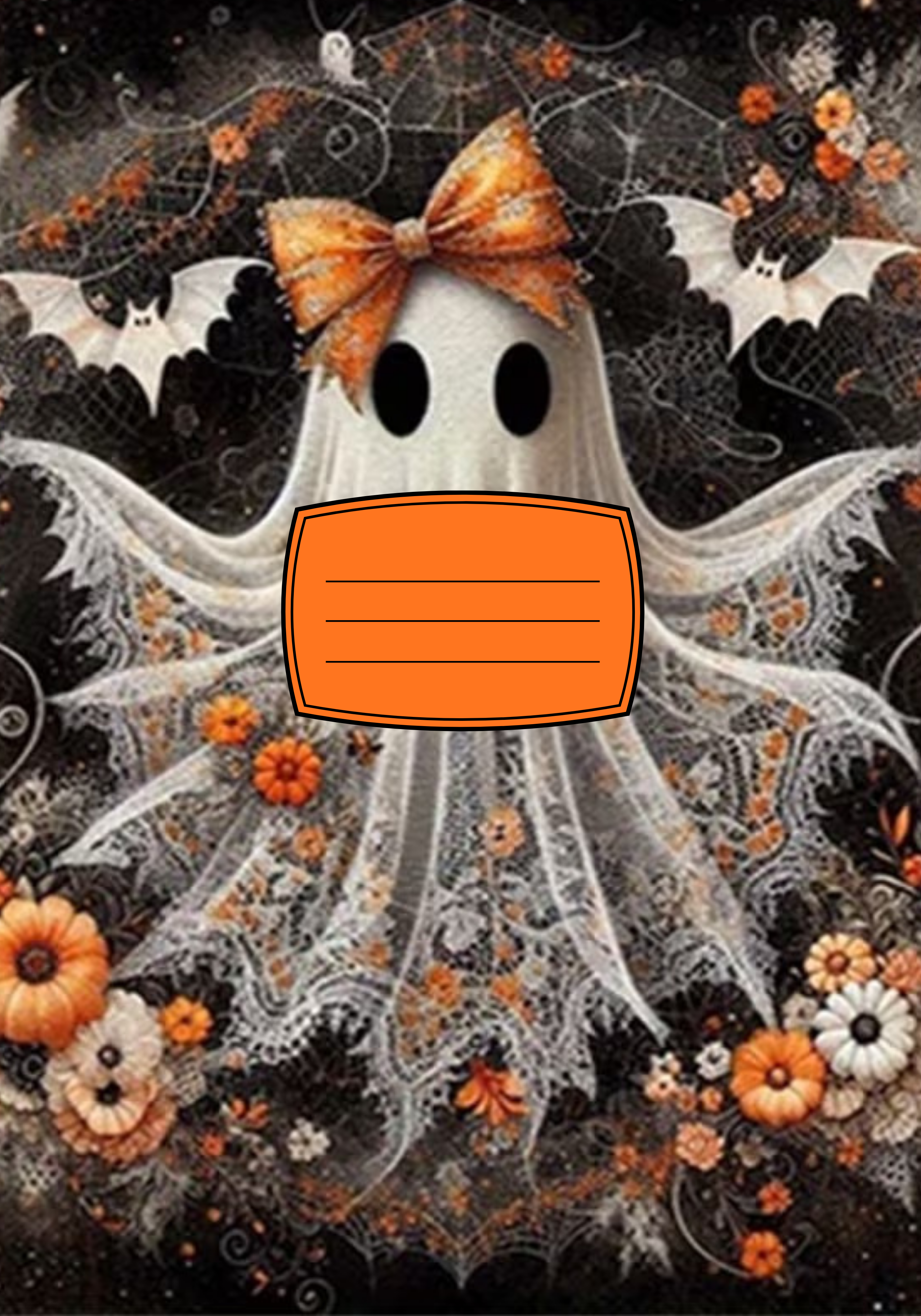 Halloween girl ghost Notebook Sticker Covers