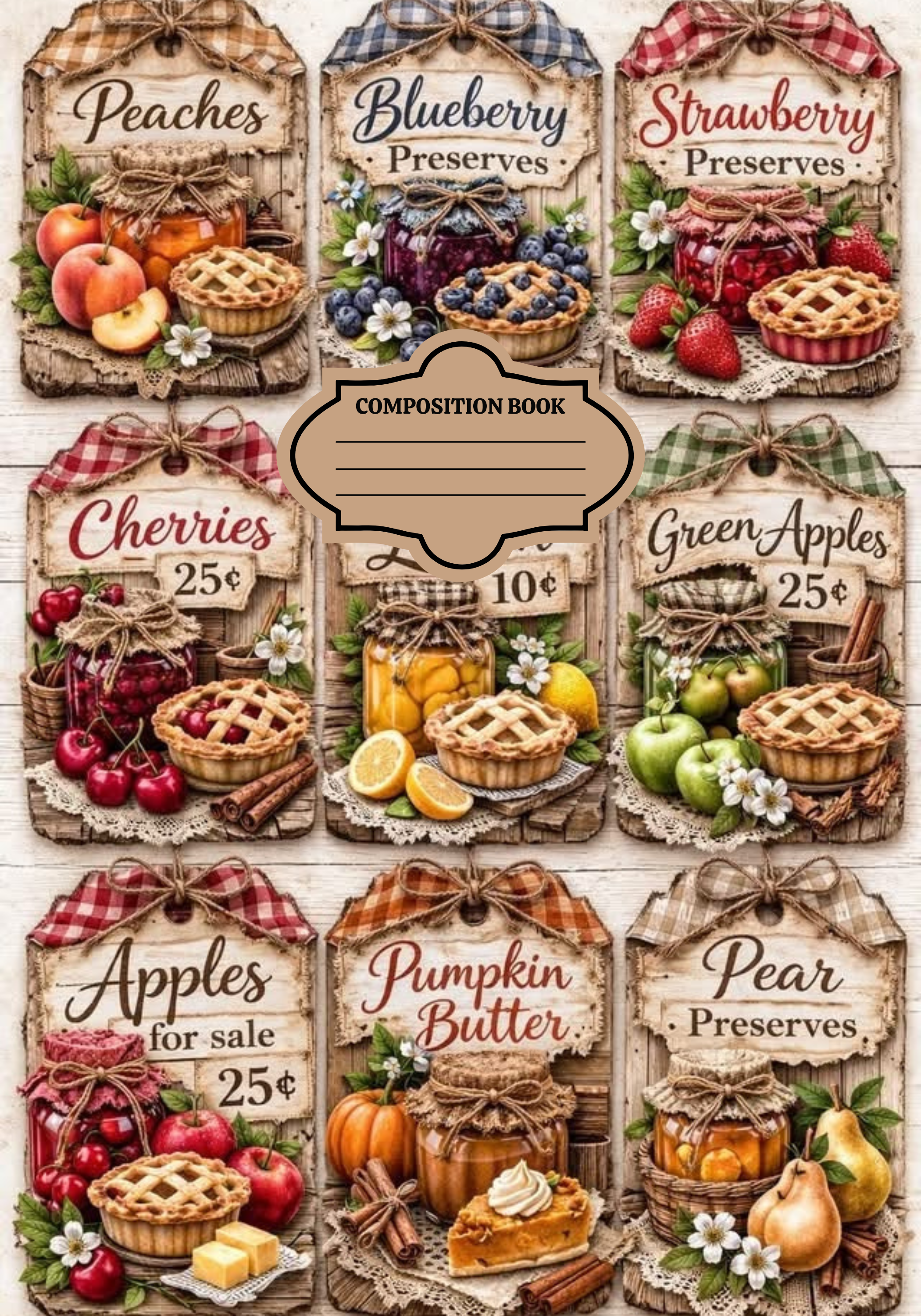Pie Stickers for Notebook