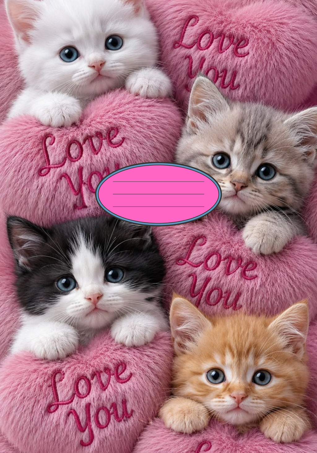 Kitten Love Stickers for Notebook