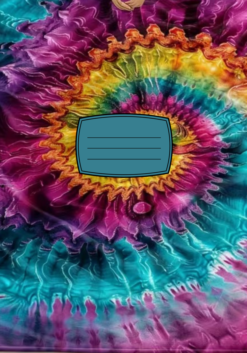 Tie Dye Stickers for Notebook