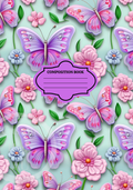 Purple Butterflies Stickers for Notebook
