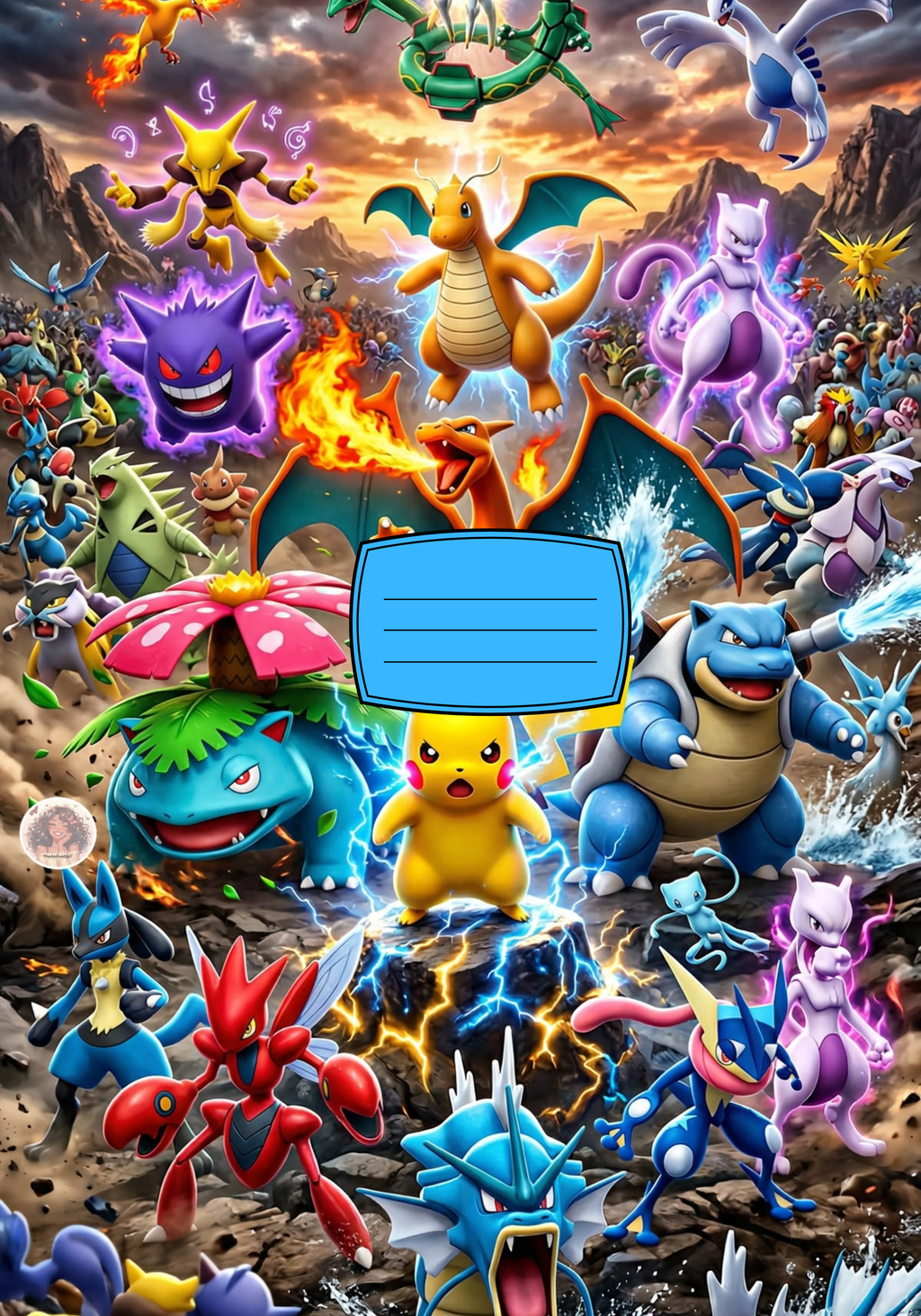 Composition Notebook Cover | Pokemon Composition Notebook – Cute School Supplies (Notebook Included) | Cute School Supplies
