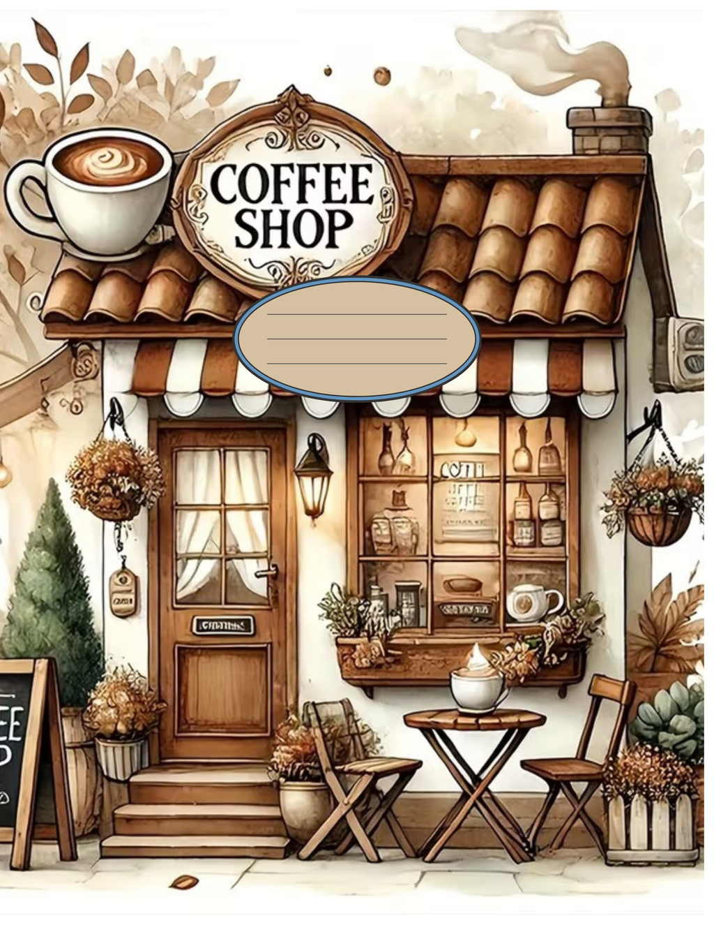 Coffee Shop Stickers for Notebook
