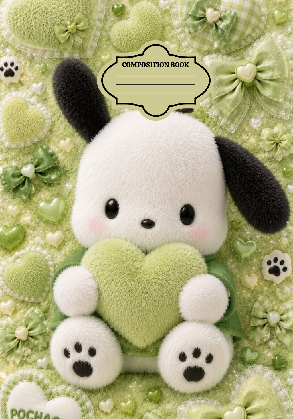 Pochacco  Composition Notebook & Stickers