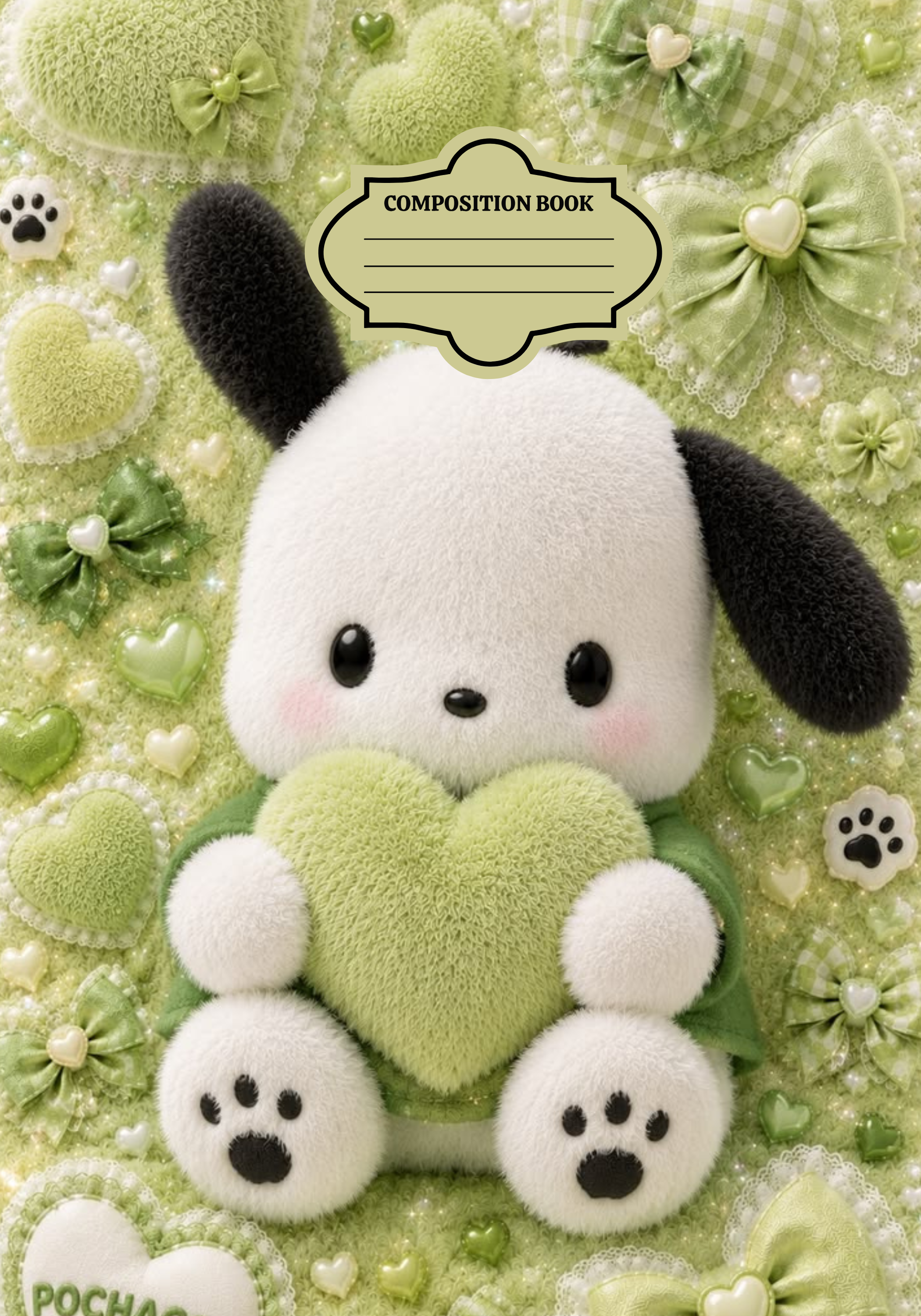 Pochacco  Composition Notebook & Stickers