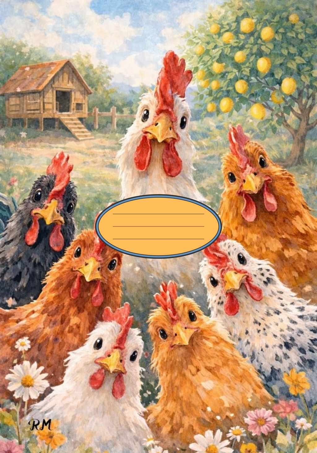 Chicken Notebook Sticker Cover