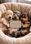 Sleepy Puppies Notebook Sticker Covers