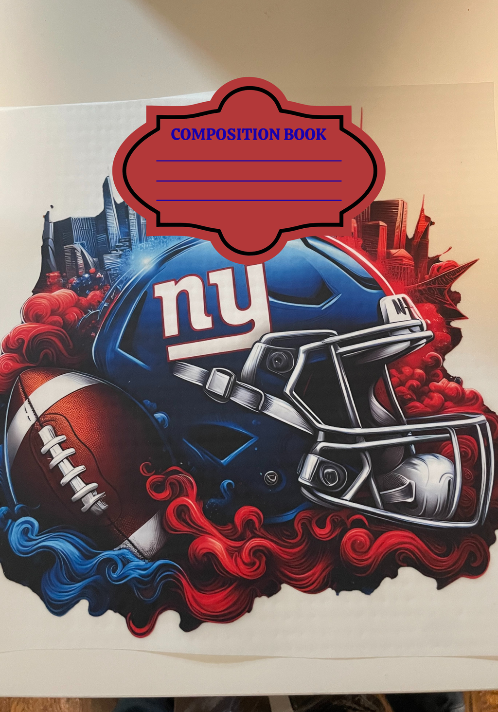 Giants Notebook Sticker Cover