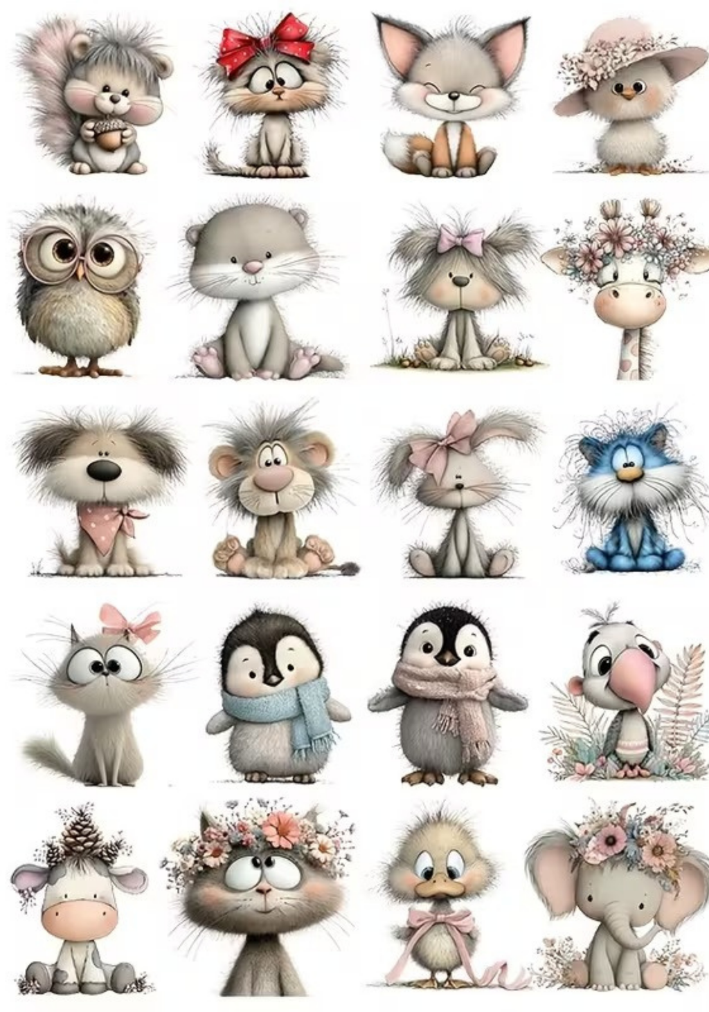 Multip Cute Funny Animal  Stickers for Notebook