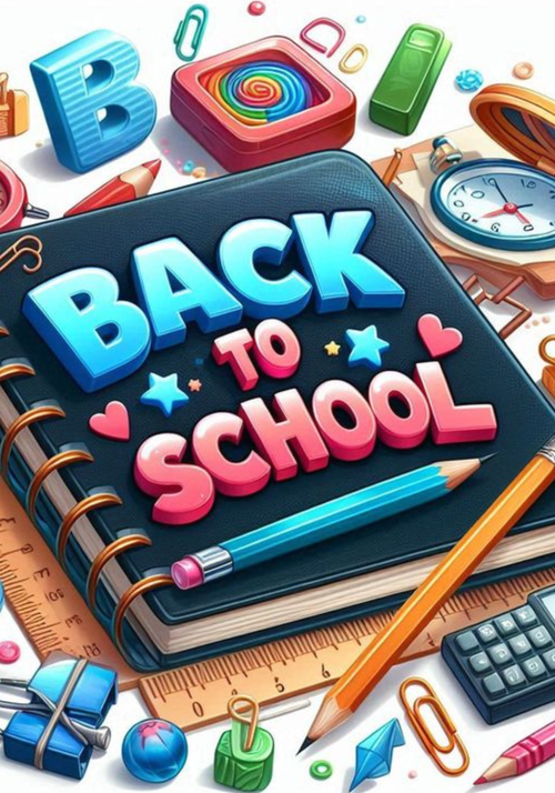 Back To School Black Cover Composition Notebook & Stickers