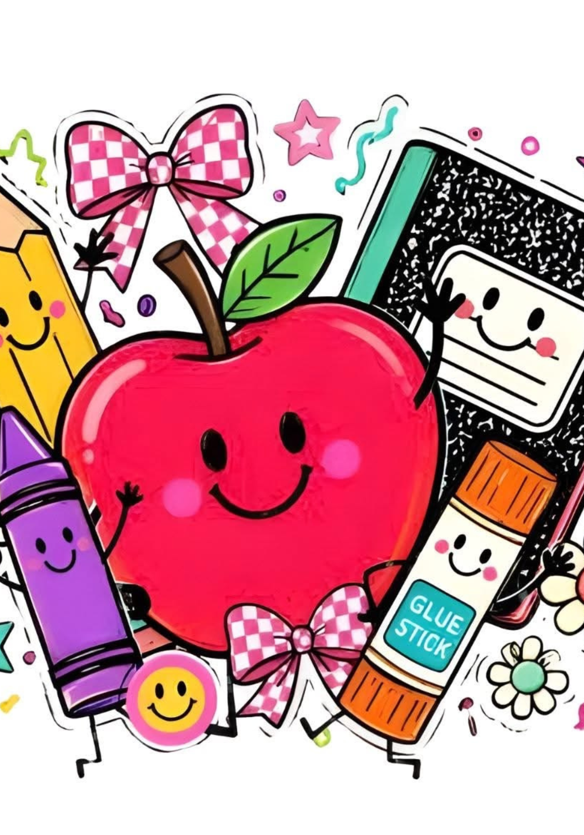 Apple, Notebook, Crayon Notebook Sticker Cover