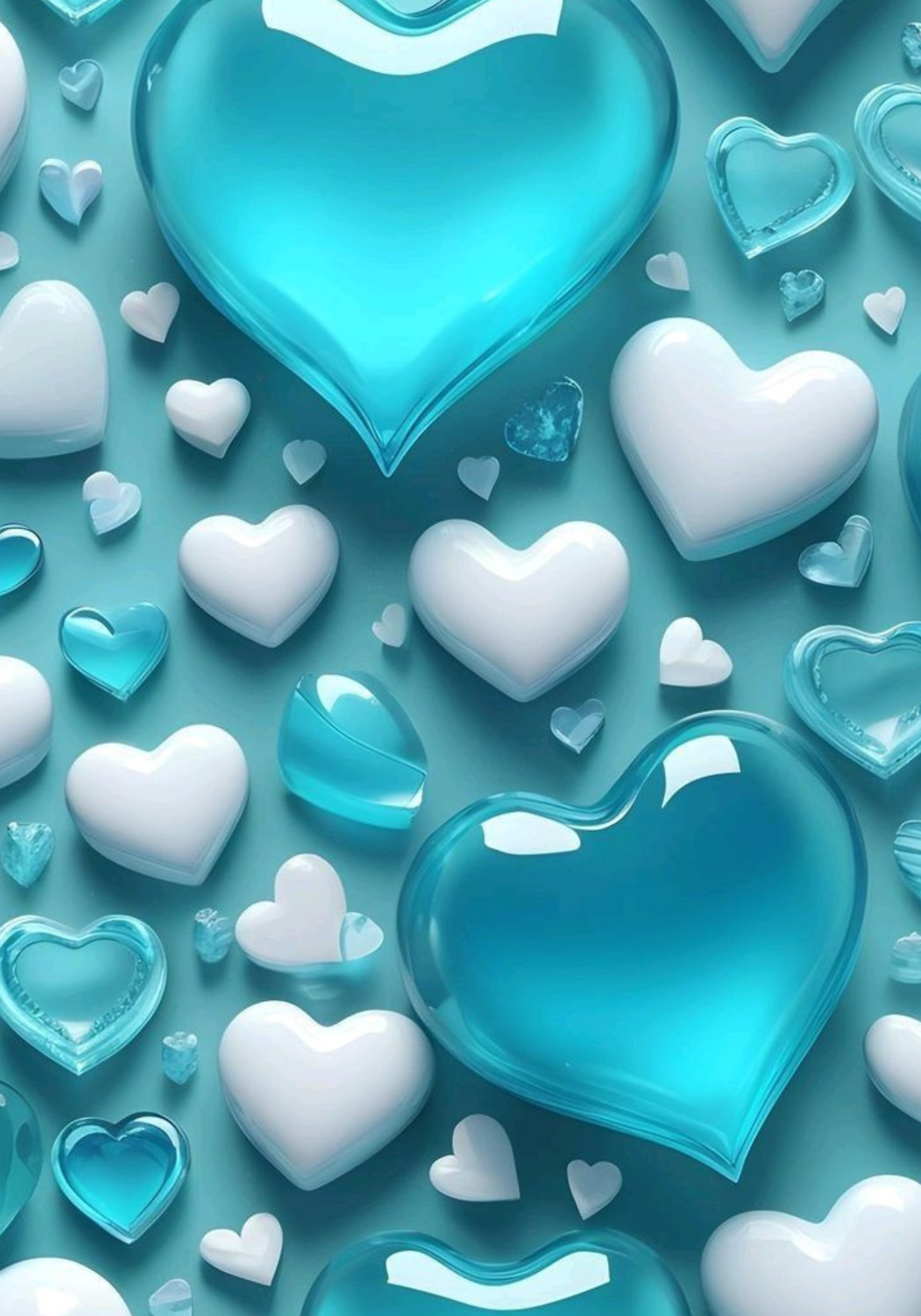 Blue & White Hearts     Composition Notebook & Stickers