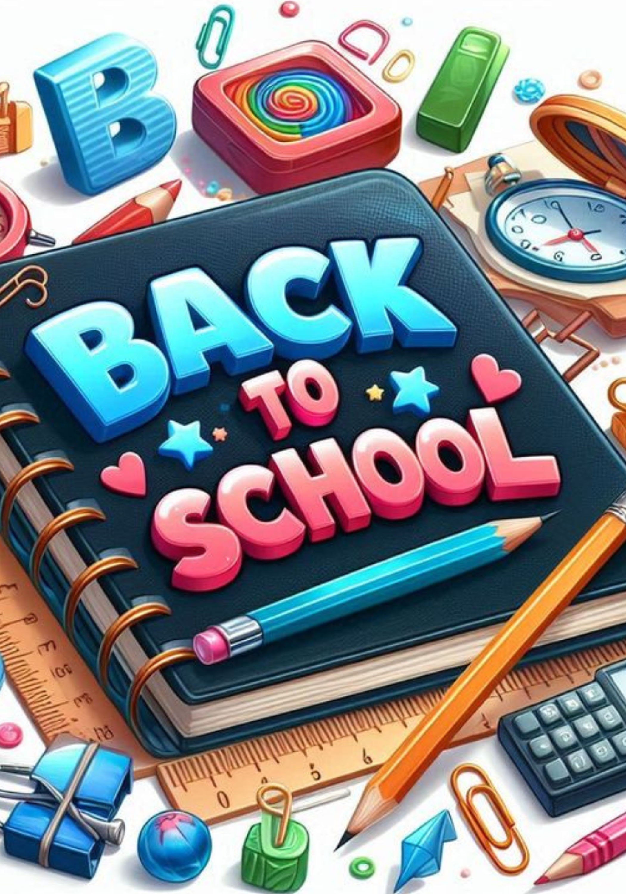Back To School Black Cover Stickers for Notebook