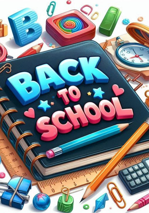 Back to School black Notebook Sticker Cover