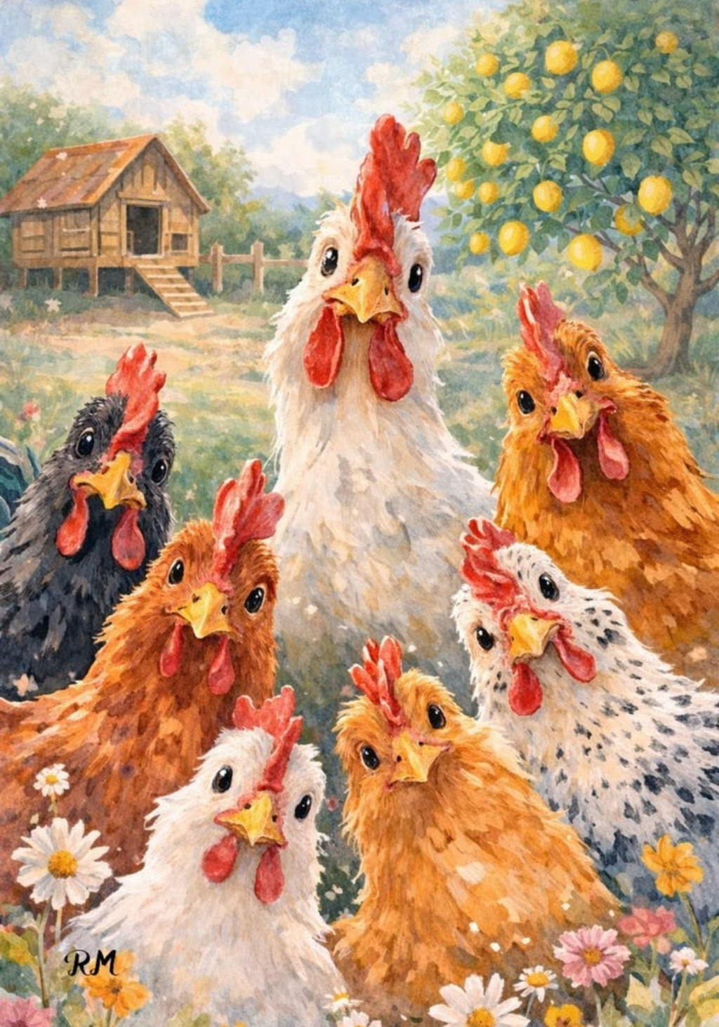 Composition Notebook Cover | Chickens Composition Notebook – Cute School Supplies (Notebook Included) | Cute School Supplies