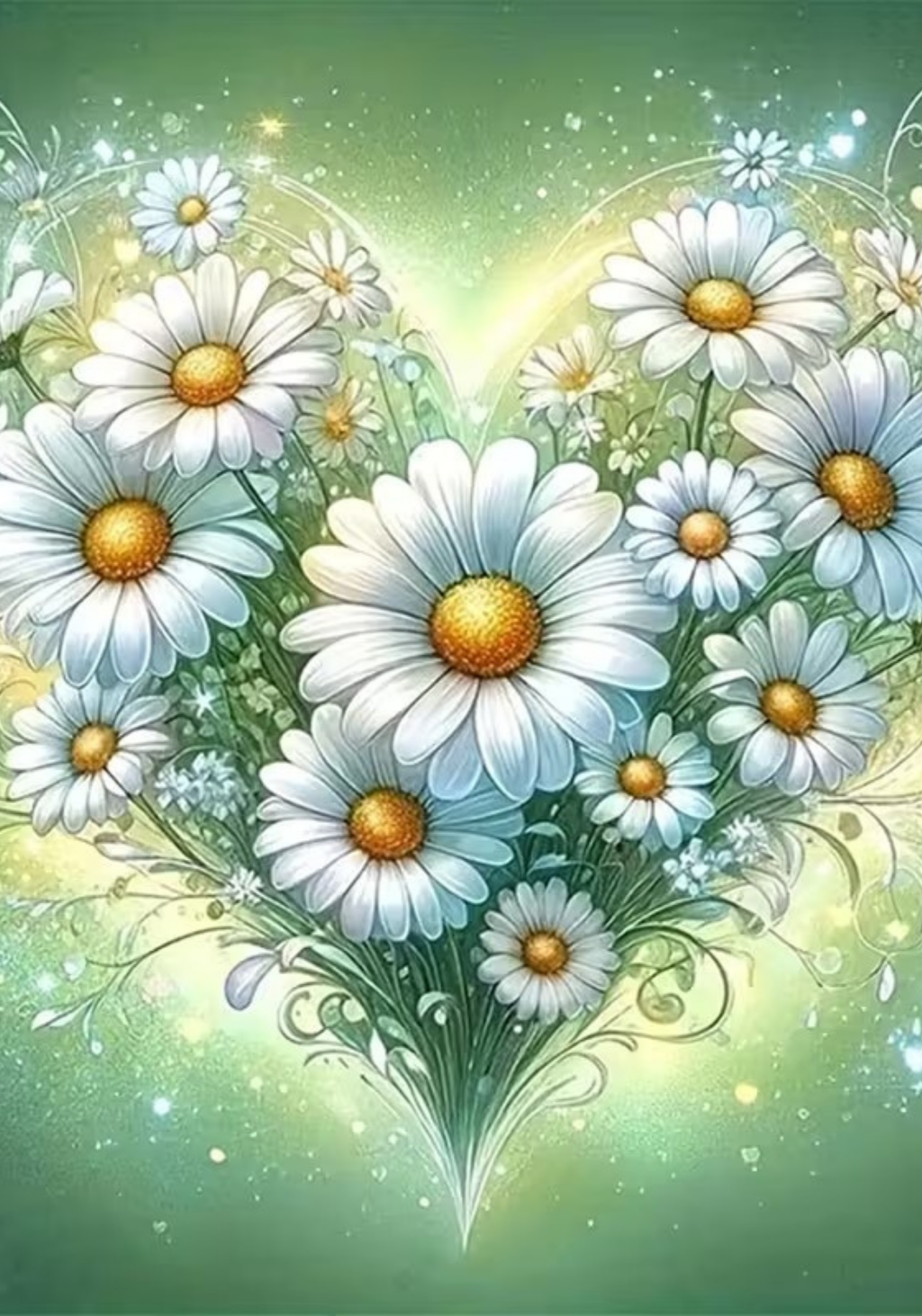 Daisy Heart   Composition Notebook & Stickers