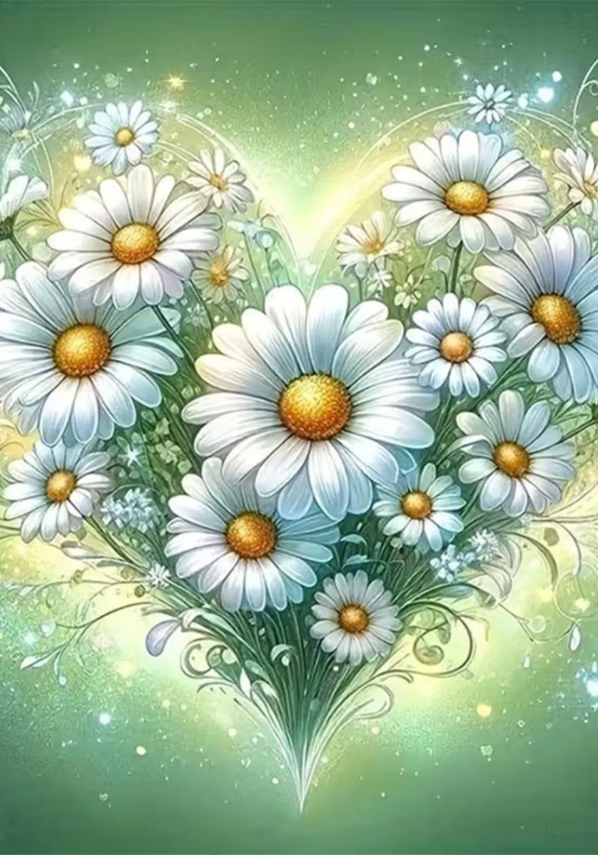 Daisy Heart   Composition Notebook & Stickers
