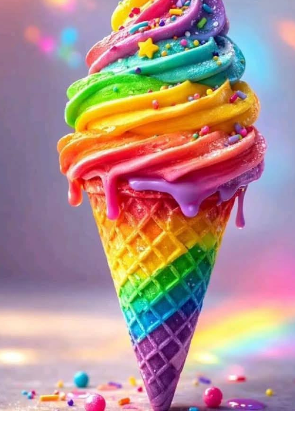 Rainbow Waffel Cone   Stickers for Notebook