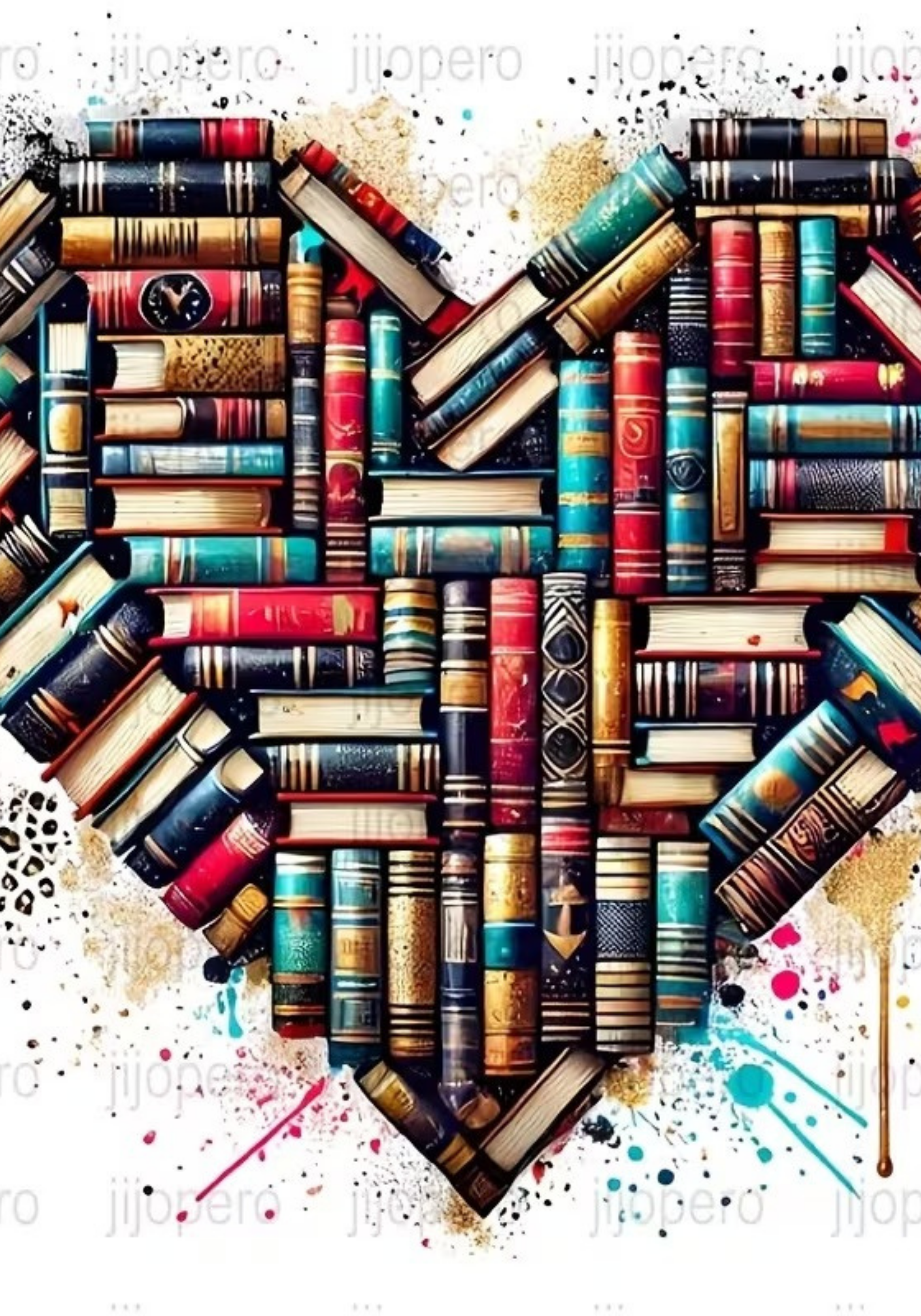 Composition Notebook Cover | Heart Of Books Composition Notebook – Cute School Supplies (Notebook Included) | Cute School Supplies