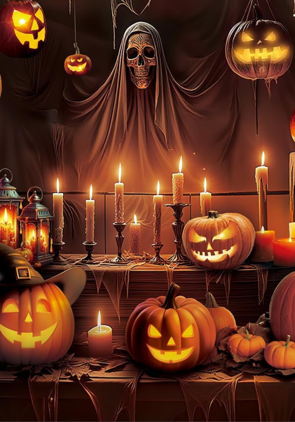 Halloween Pumpkins and Candles Stickers for Notebook