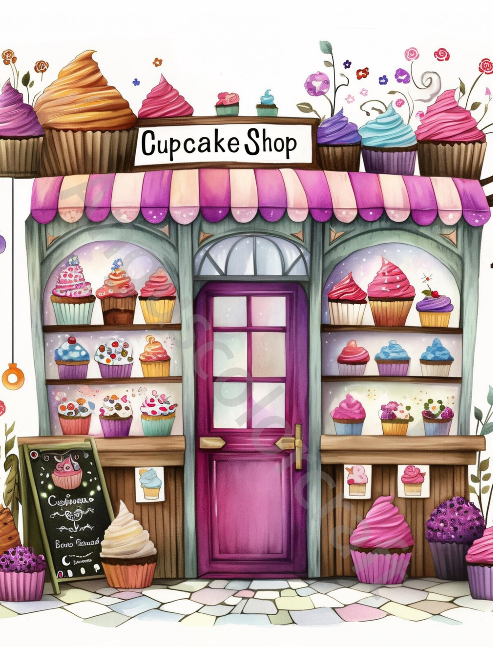 Cupcke Store Notebook Sticker Cover