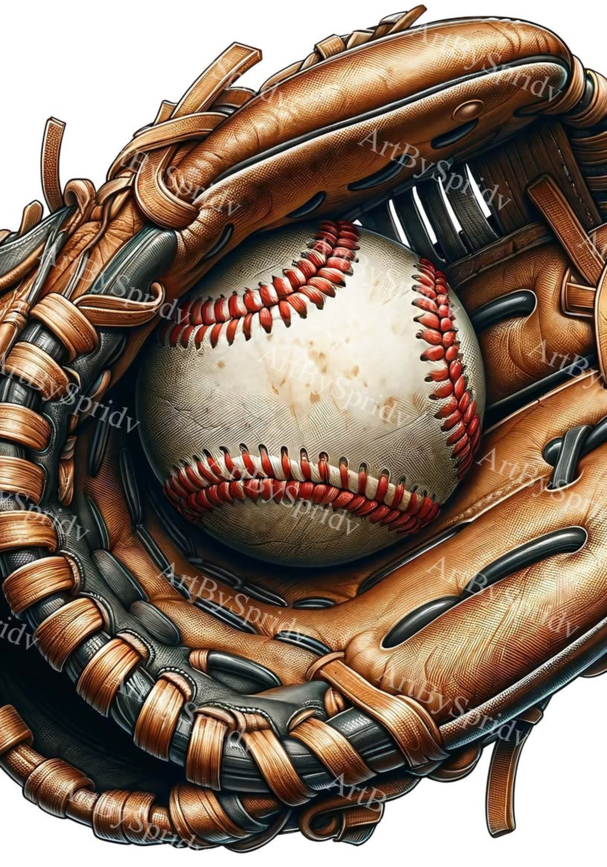 Baseball & Mitt Notebook Sticker Cover