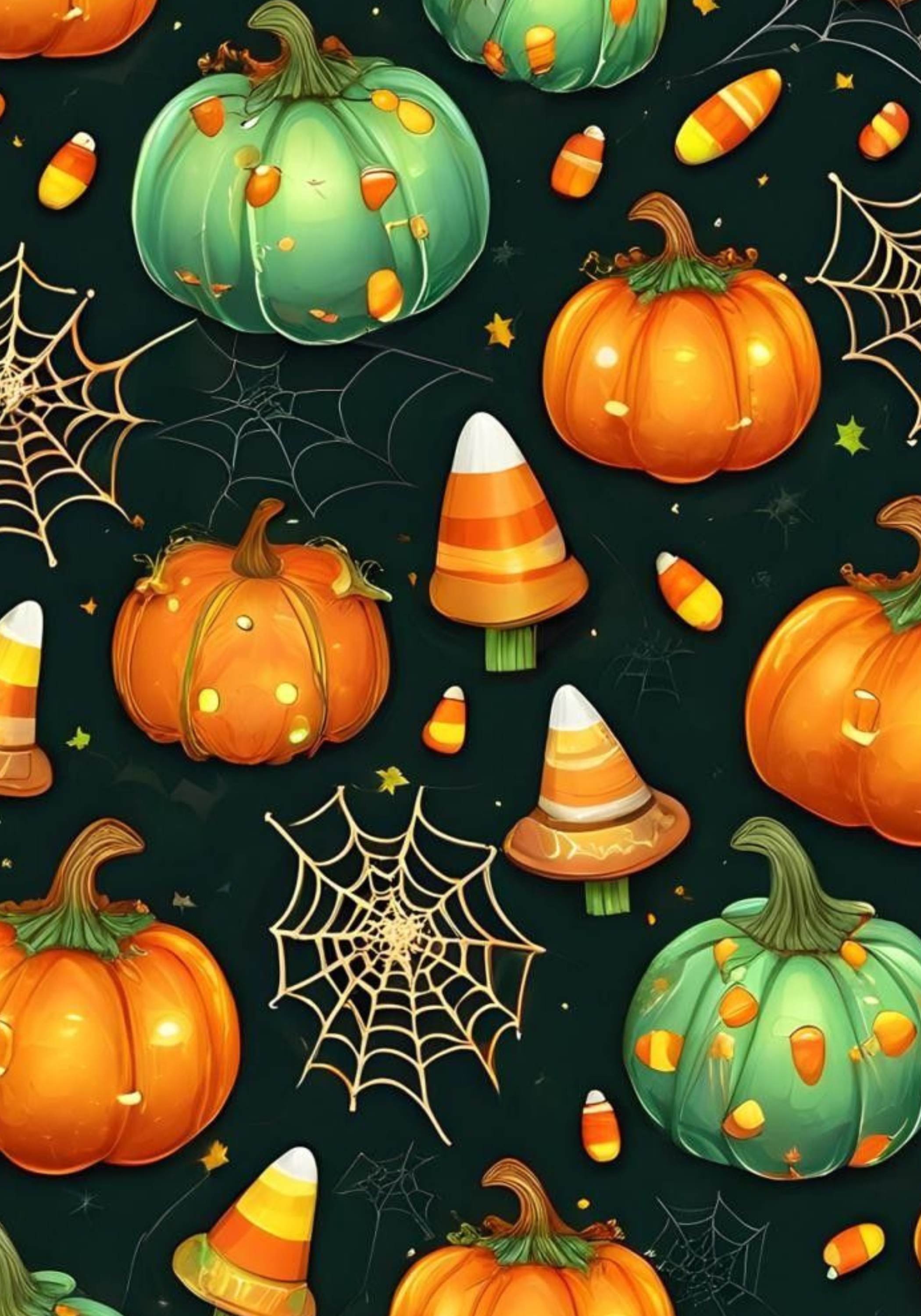 Pumpkins & Candy Corn Stickers for Notebook