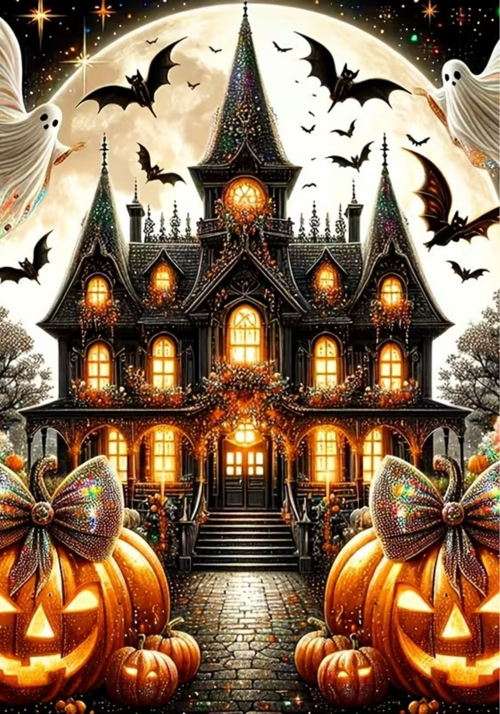 Haunted House Stickers for Notebook