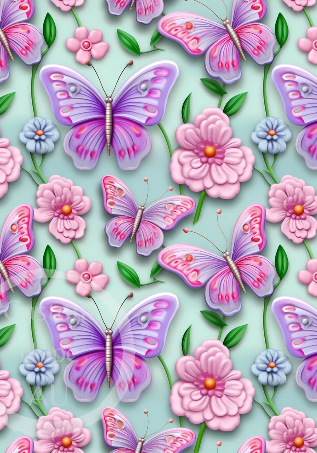 Purple Butterflies Stickers for Notebook