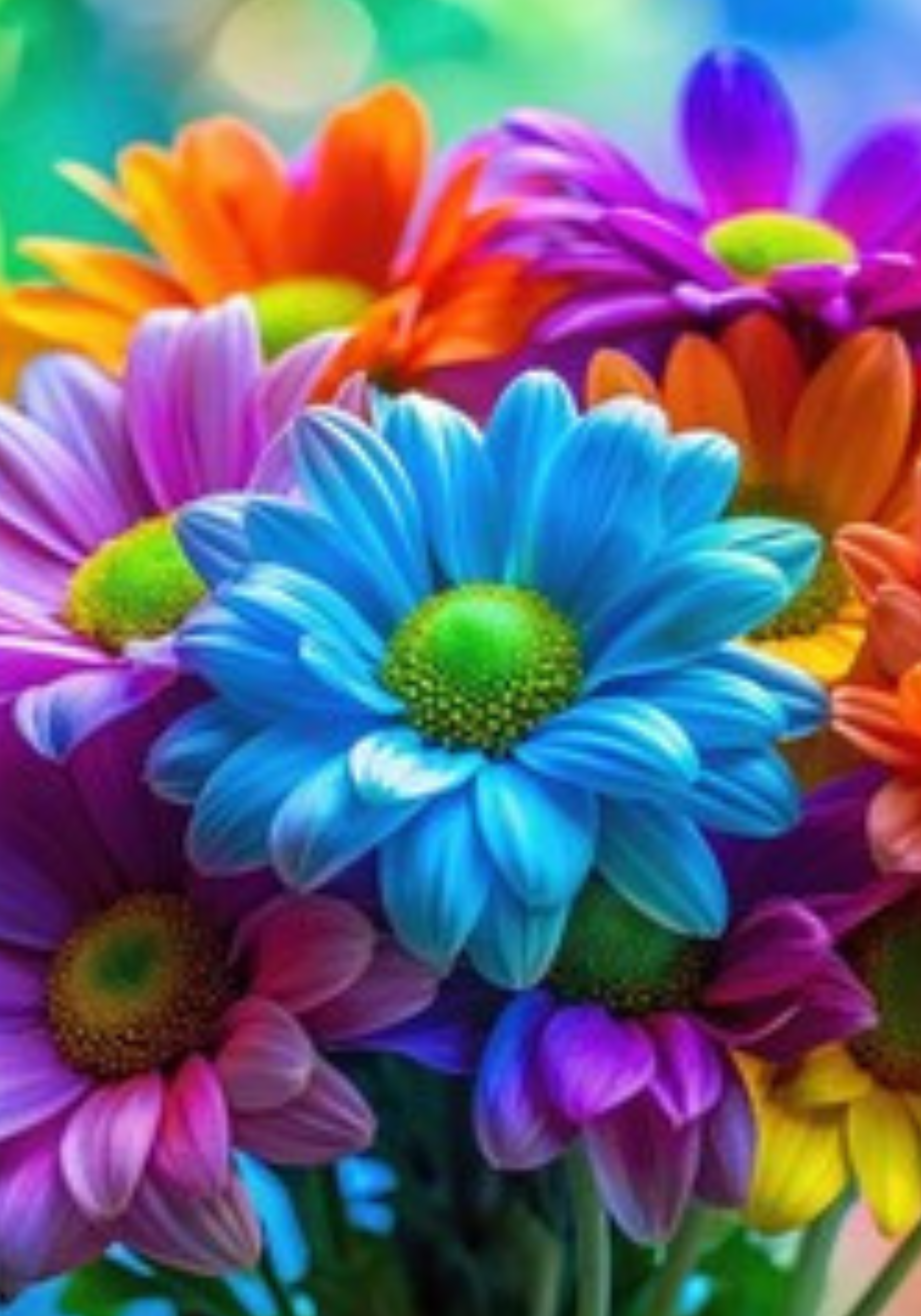 Multicolor Daisy Notebook Sticker Covers